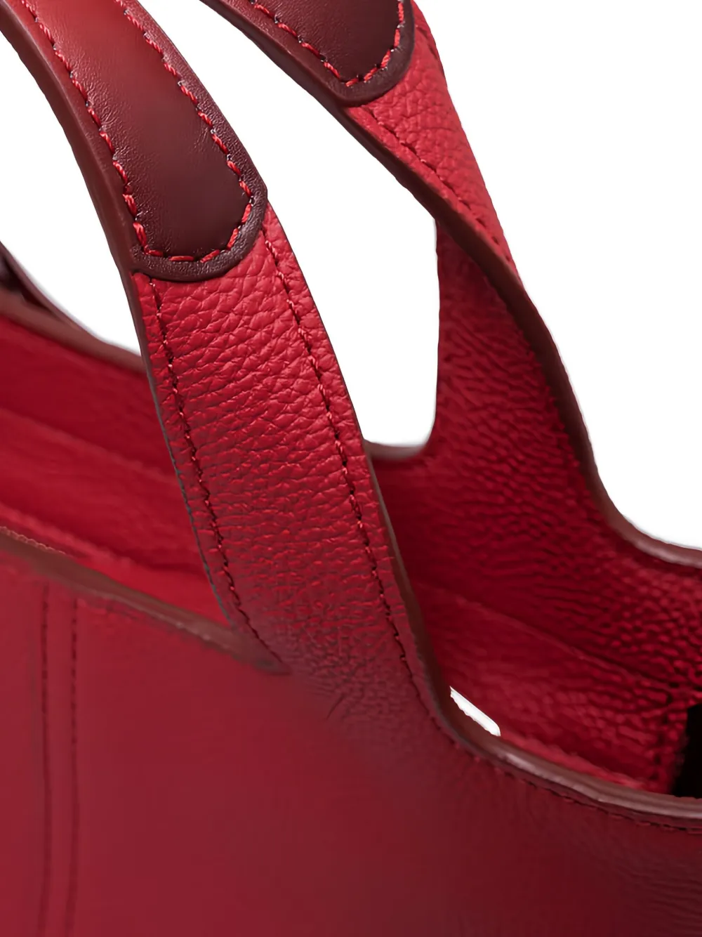 Santoni Leren shopper Rood