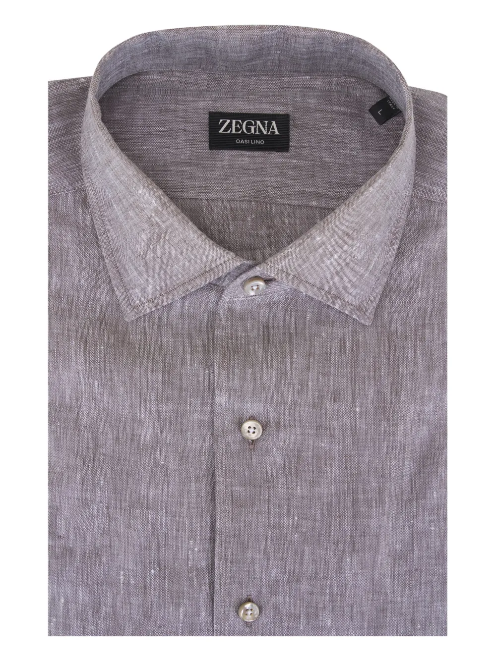 Zegna リネンシャツ - ブラウン Zegna リネンシャツ - ブラウン