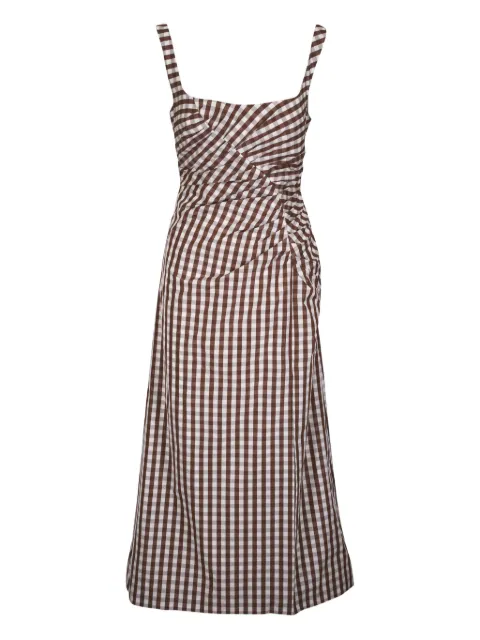 Lela Rose gingham-check midi dress