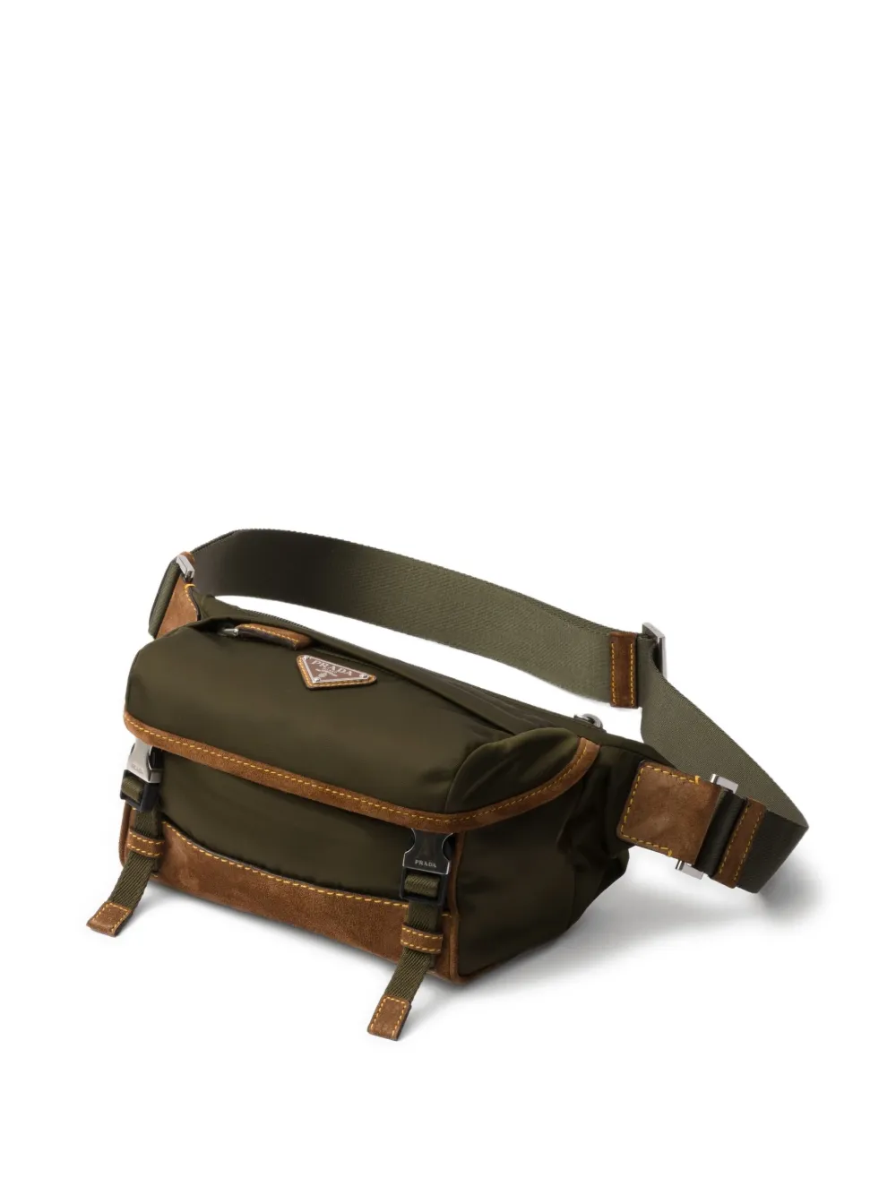 Prada Kleine canvas cargo schoudertas Groen