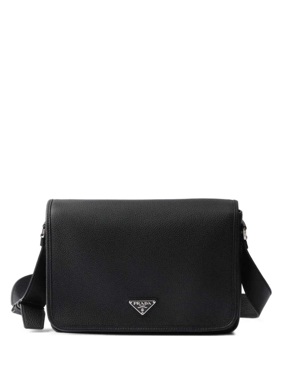 Prada textured leather messenger bag | Black | Image 1