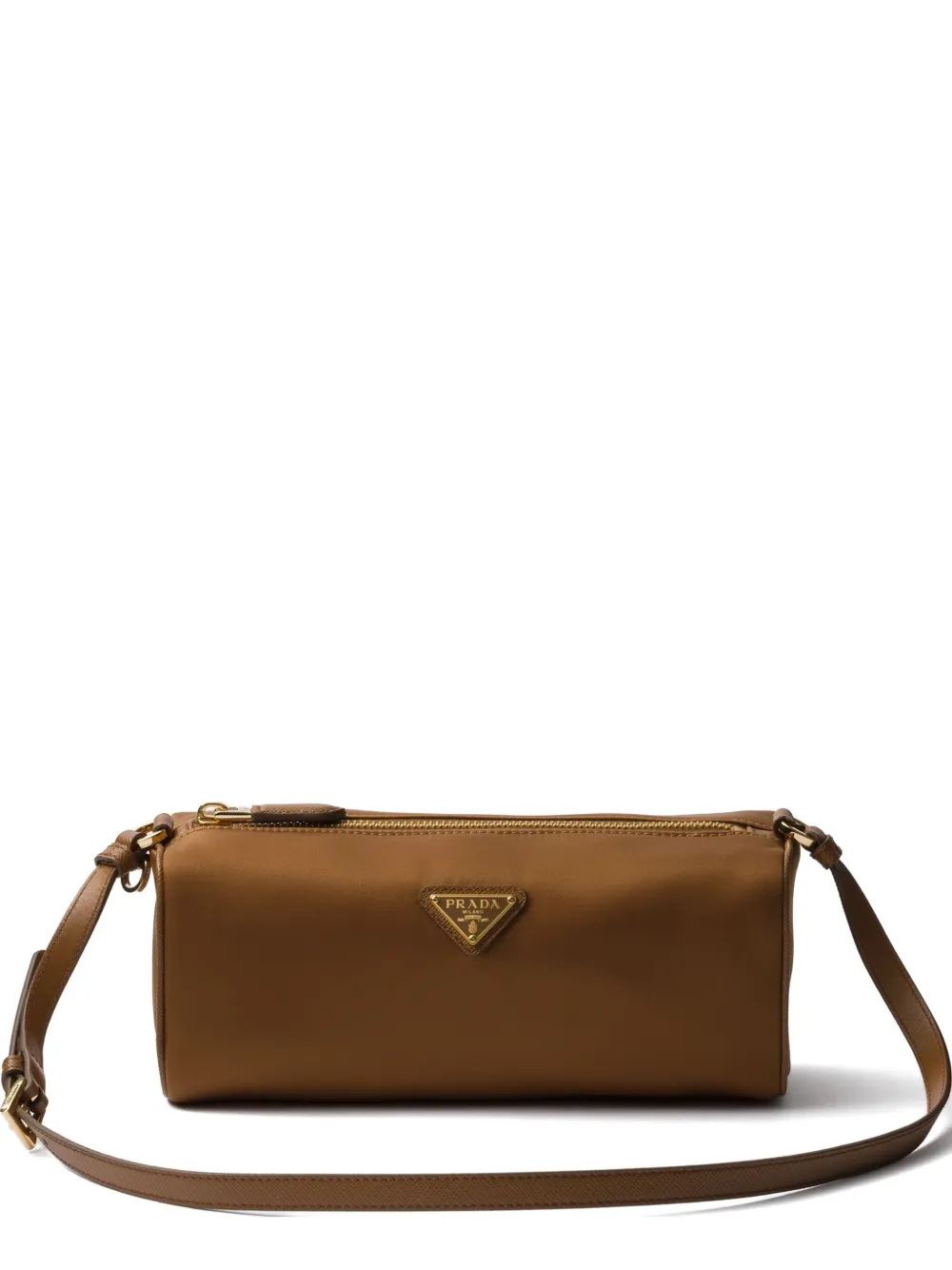 Prada Bolsa Re-Nylon com zíper | Marrom | Image 1