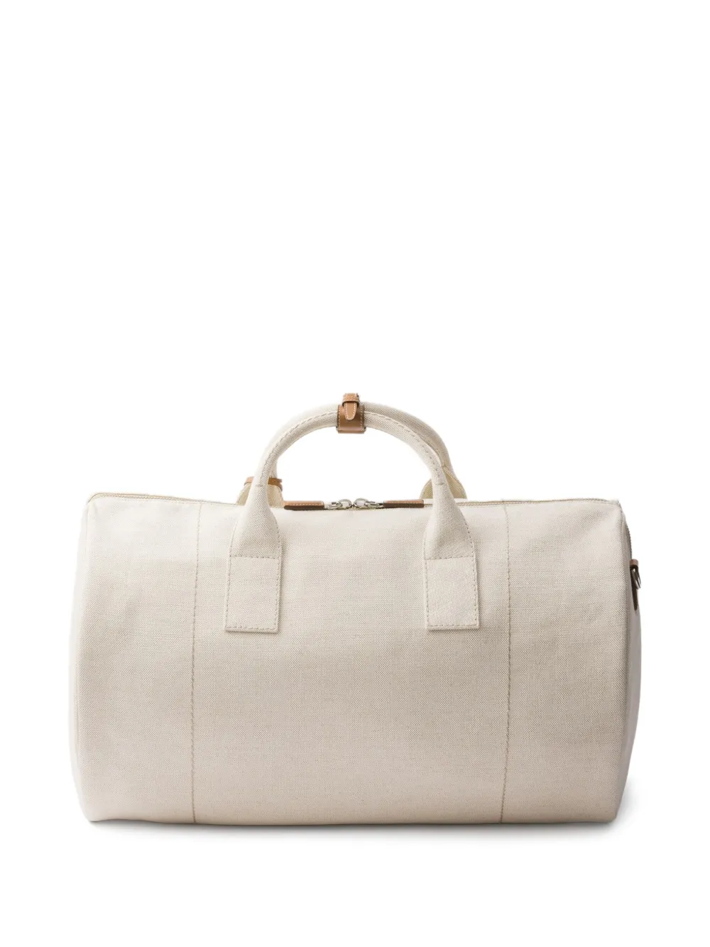 Prada Duffeltas met logo-reliëf Beige