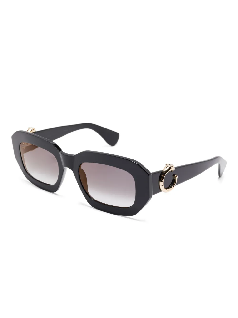 Cartier Eyewear geometric-frame sunglasses - Zwart