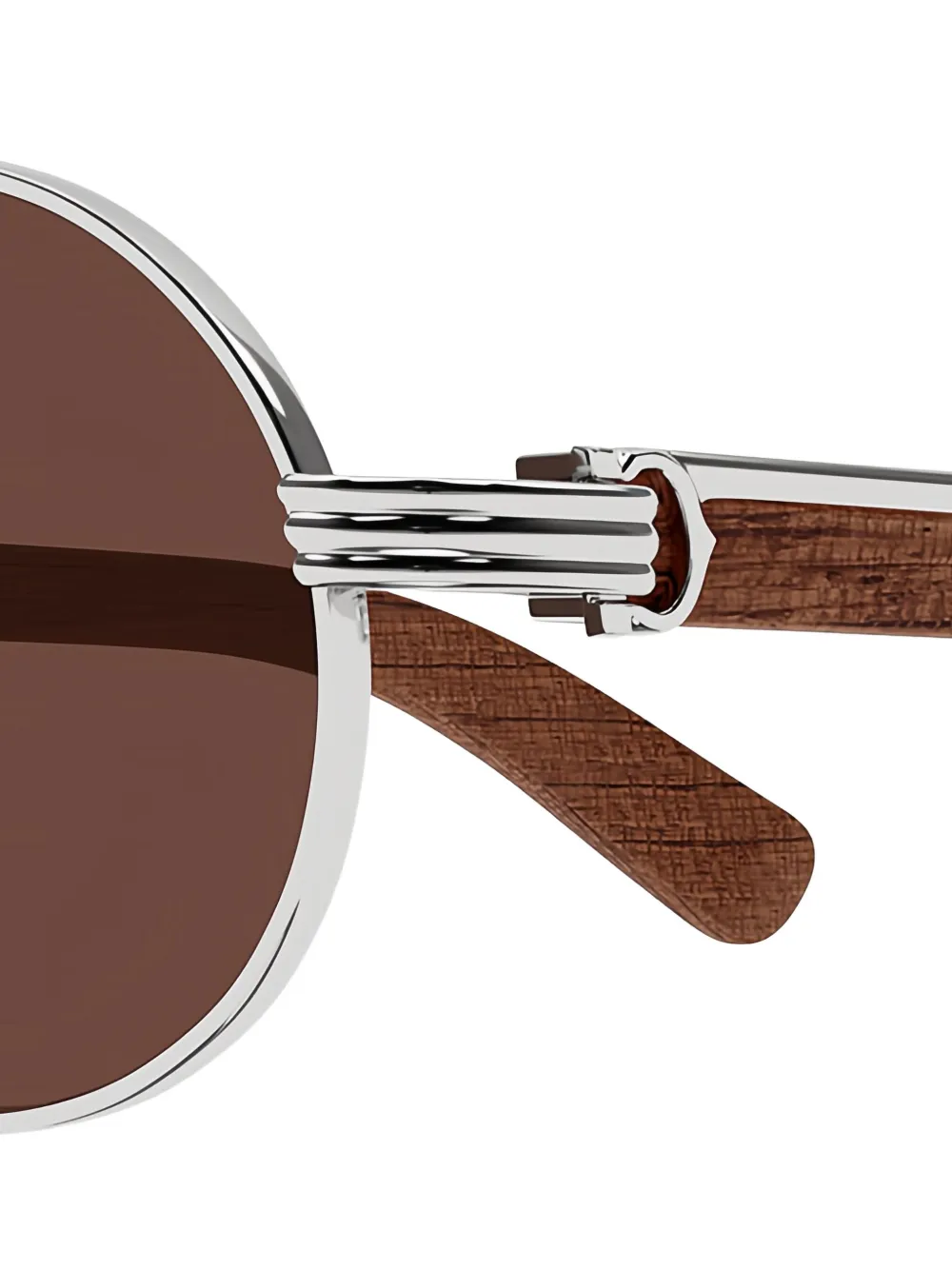 Cartier Eyewear Zonnebril met rond montuur Zilver