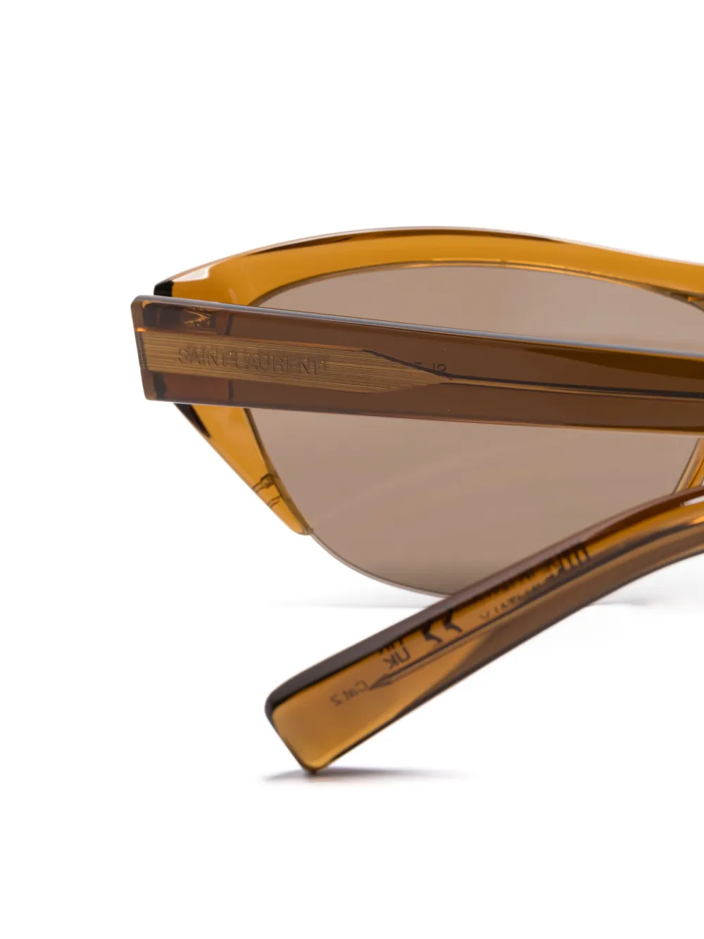 Saint Laurent Eyewear Zonnebril met cat-eye montuur Bruin