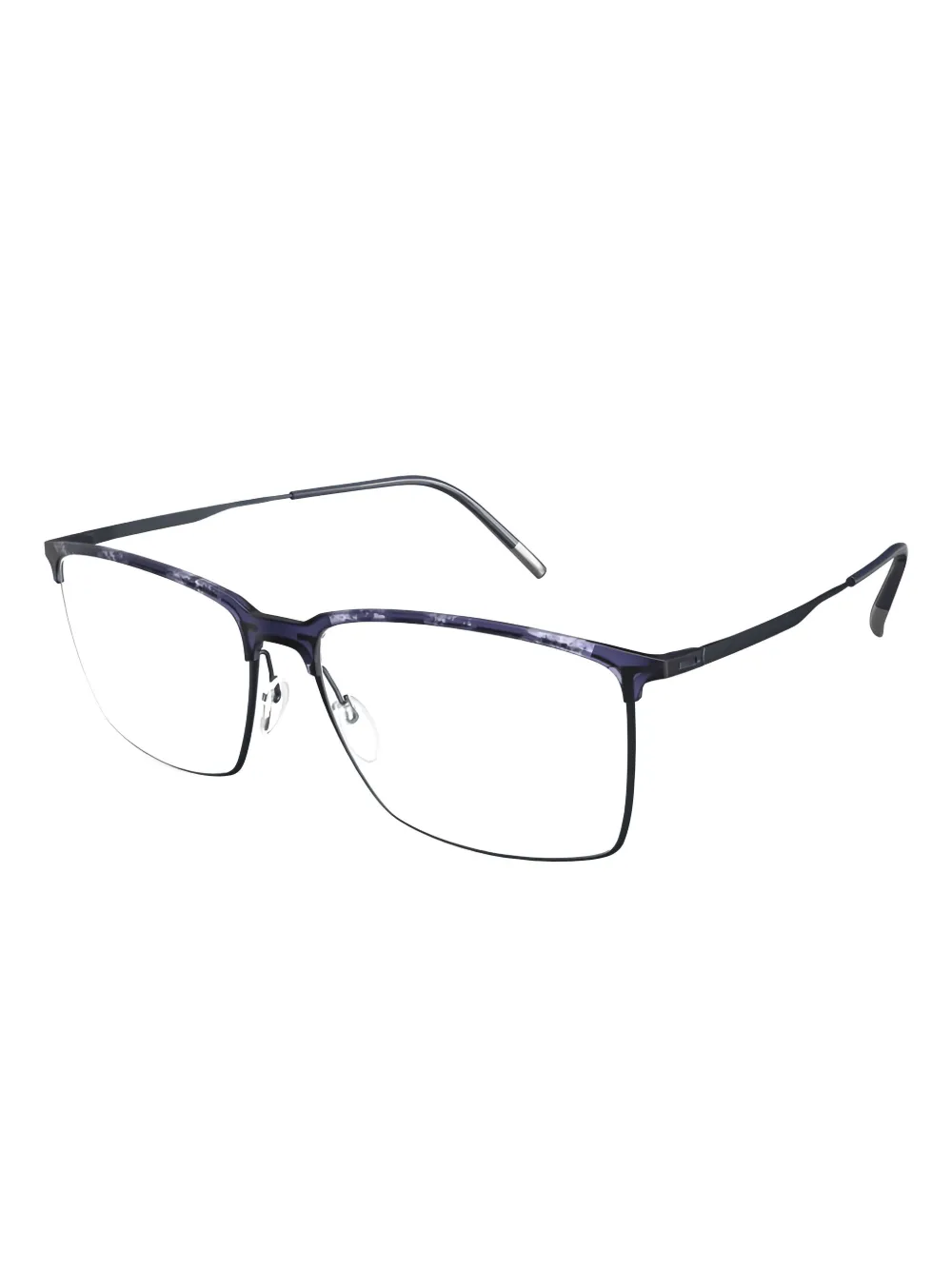 Silhouette Rectangle-frame Glasses In Blue