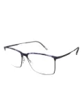 Silhouette rectangle-frame glasses - Blue