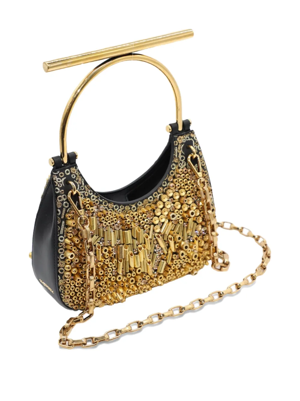 Alexander McQueen Kleine tas verfraaid met kralen Goud