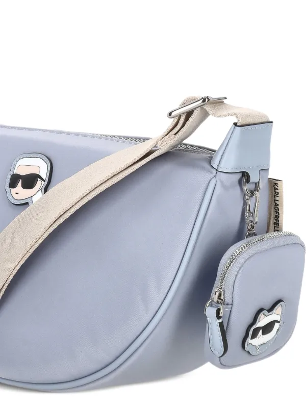 Karl Lagerfeld ロゴパッチ ショルダーバッグ | ブルー