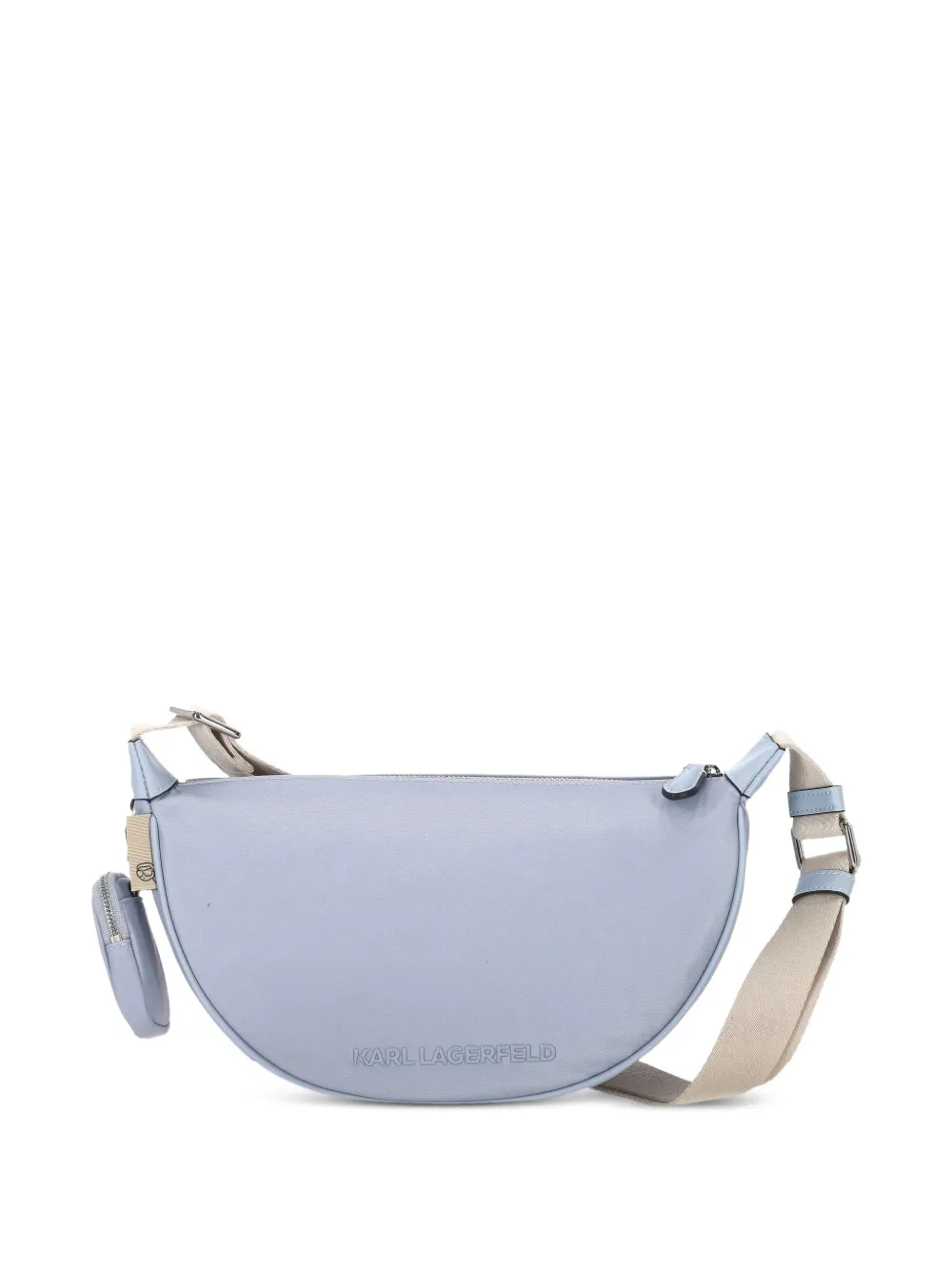 Karl Lagerfeld medium logo-patch shoulder bag - Blauw