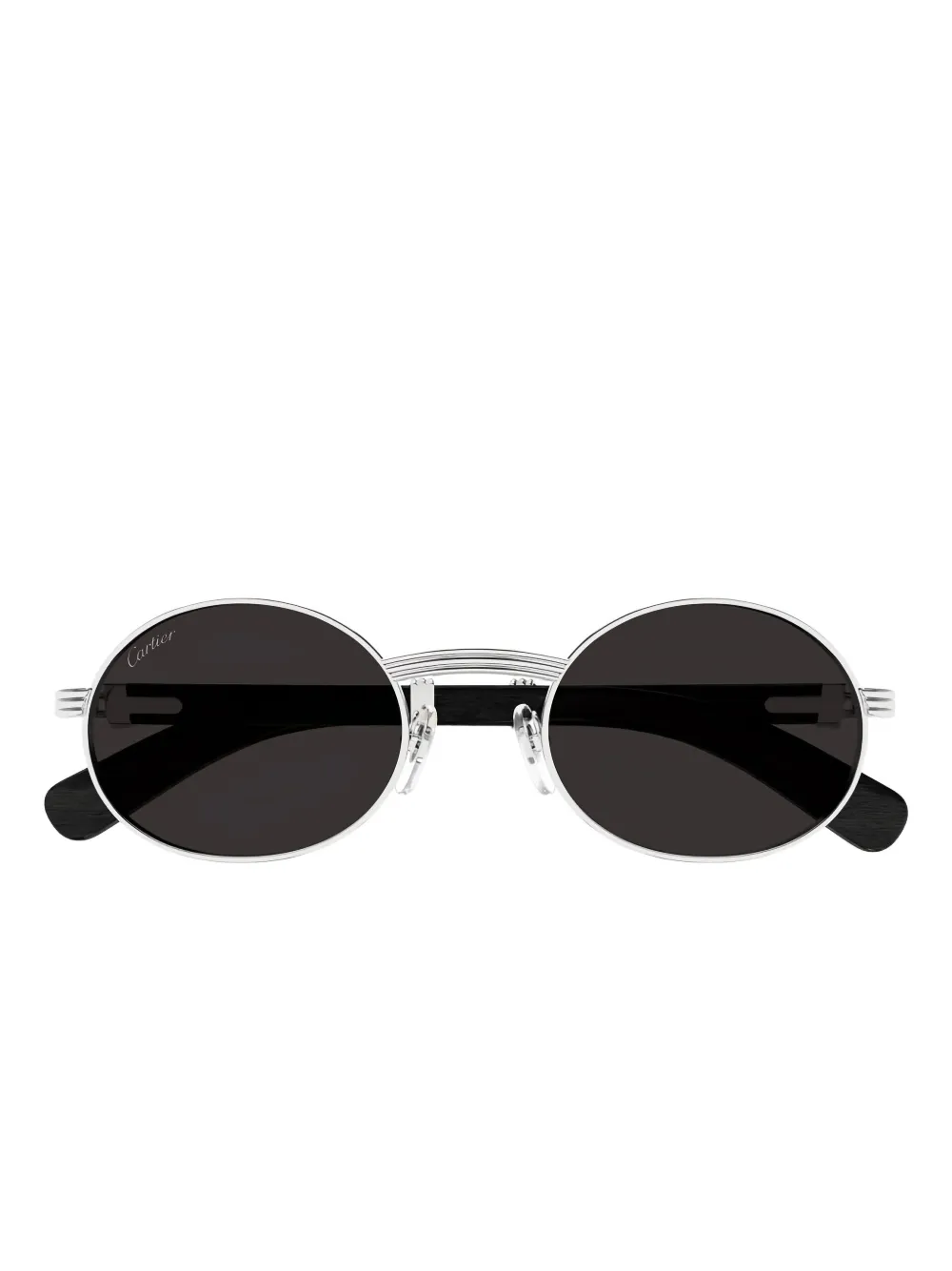Cartier Eyewear Première de Cartier oval-frame sunglasses - シルバートーン Cartier Eyewear Première de Cartier oval-frame sunglasses - シルバートーン