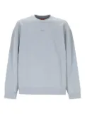 HUGO logo-embroidered crew-neck sweatshirt - Blue