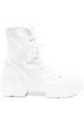 Vic Matie 40mm frayed lace-up combat boots - White