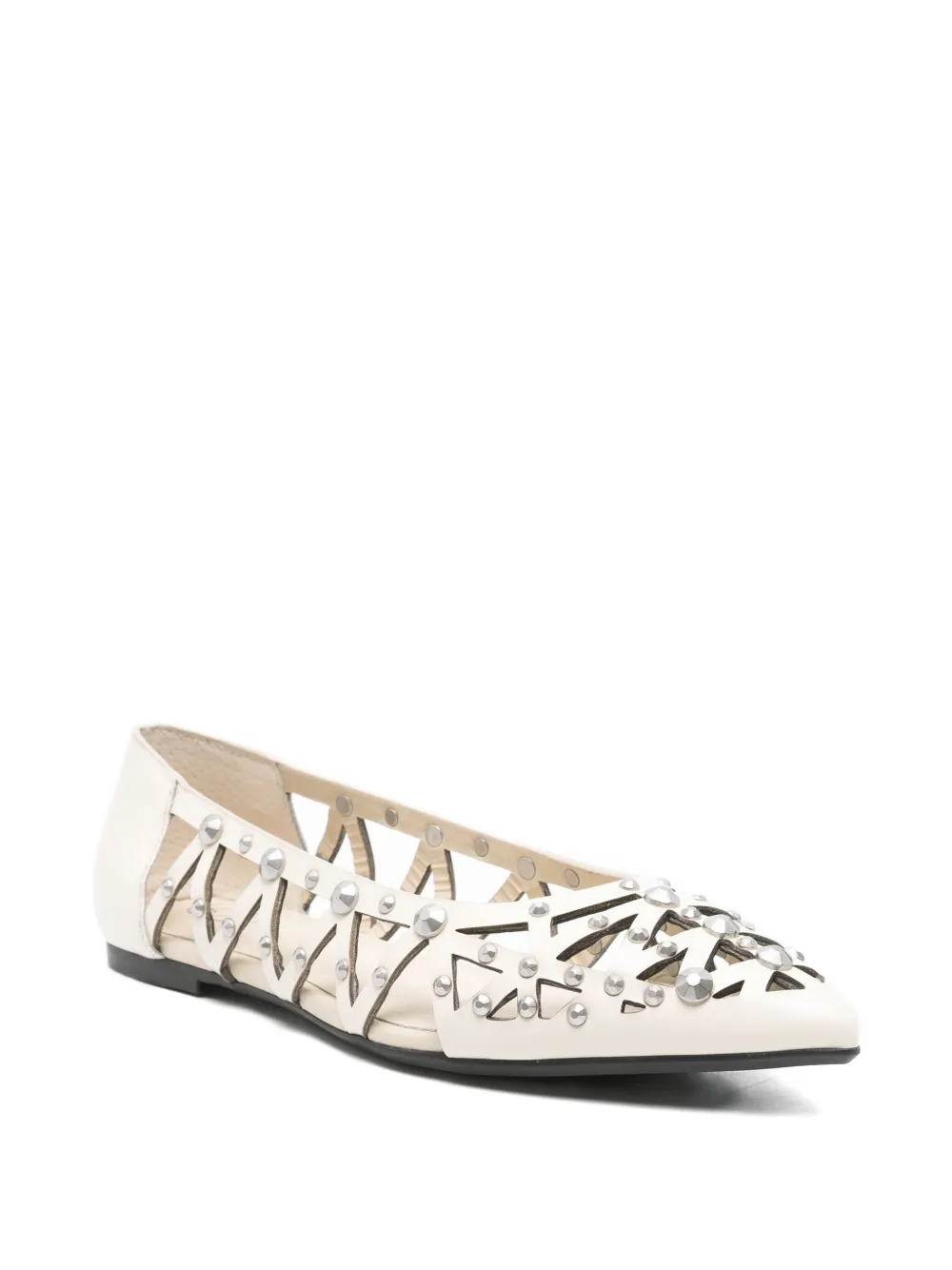 Ash pointed-toe studded flat pumps | Flat Pumps | Image 2