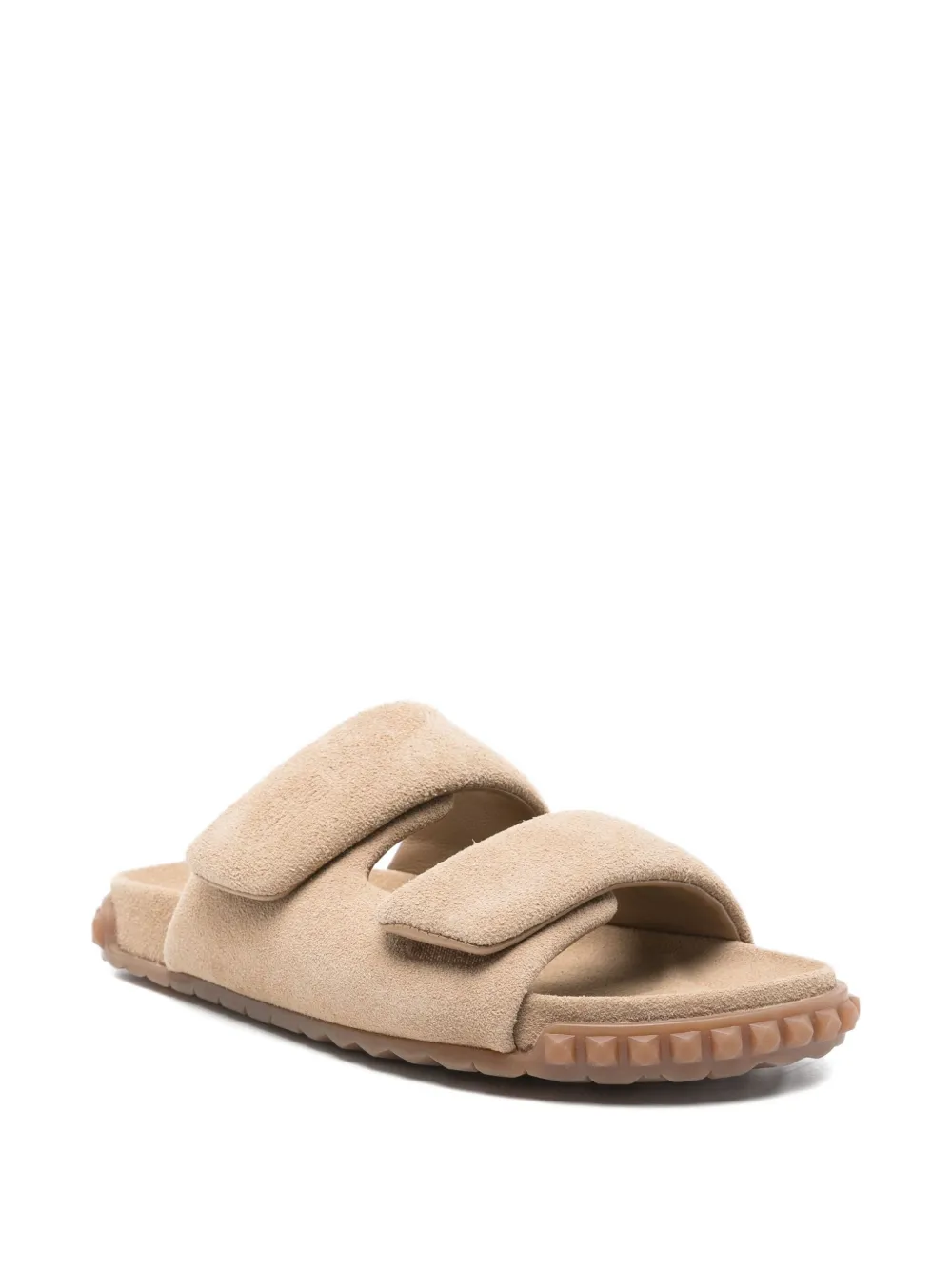 Ash Twist double-strap suede sandals Neutrals