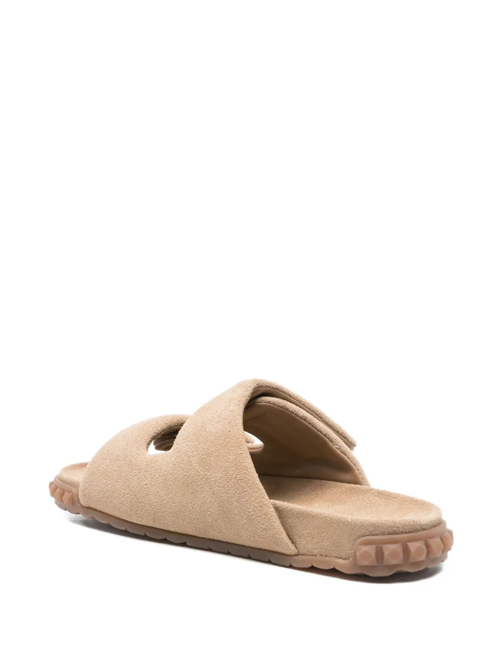 Ash Twist double-strap suede sandals Neutrals
