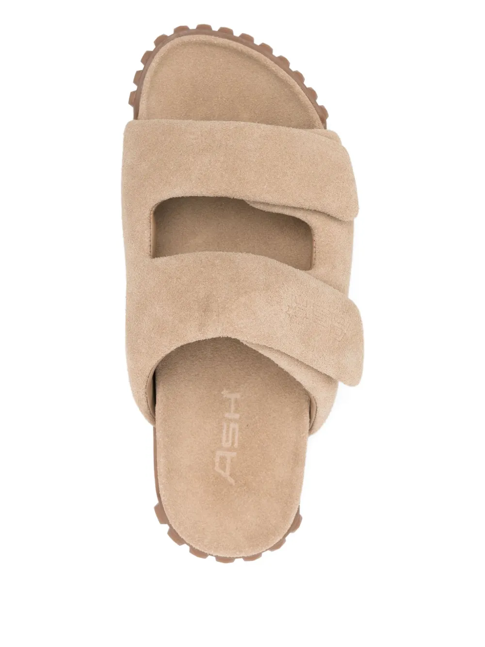 Ash Twist double-strap suede sandals Neutrals