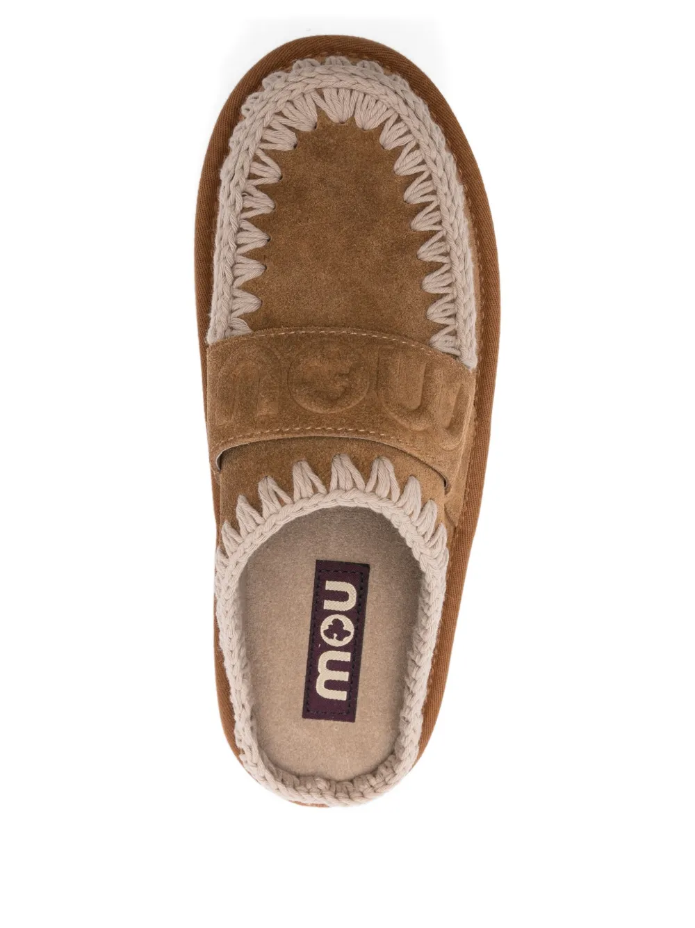 Mou 45mm suede platform mules Brown