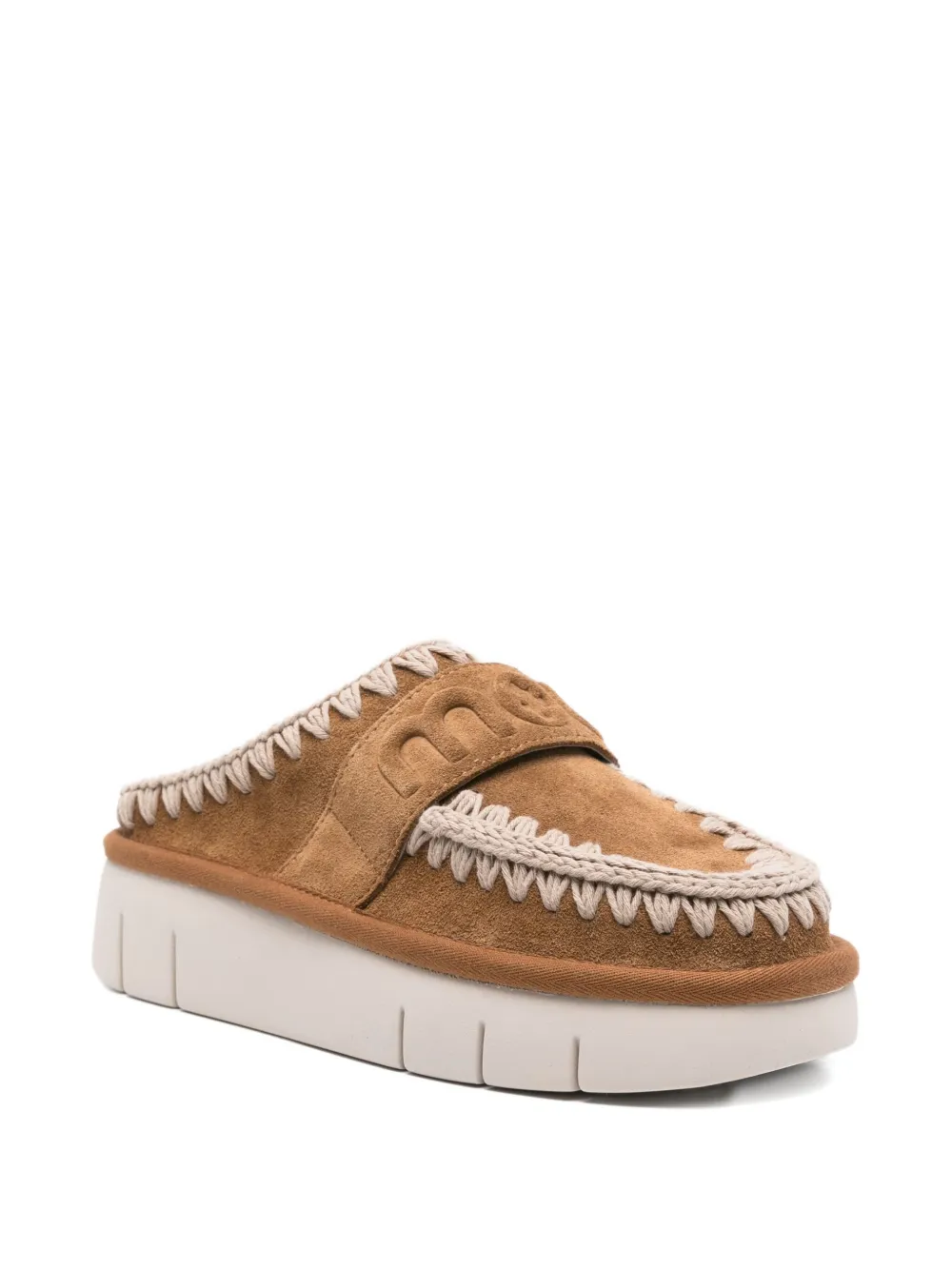 Mou 45mm suede platform mules | Flat Mules | Image 2