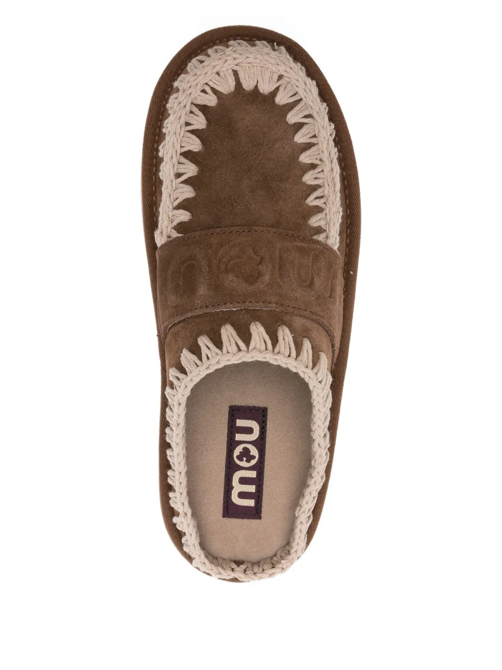Mou 45mm suede platform mules Brown
