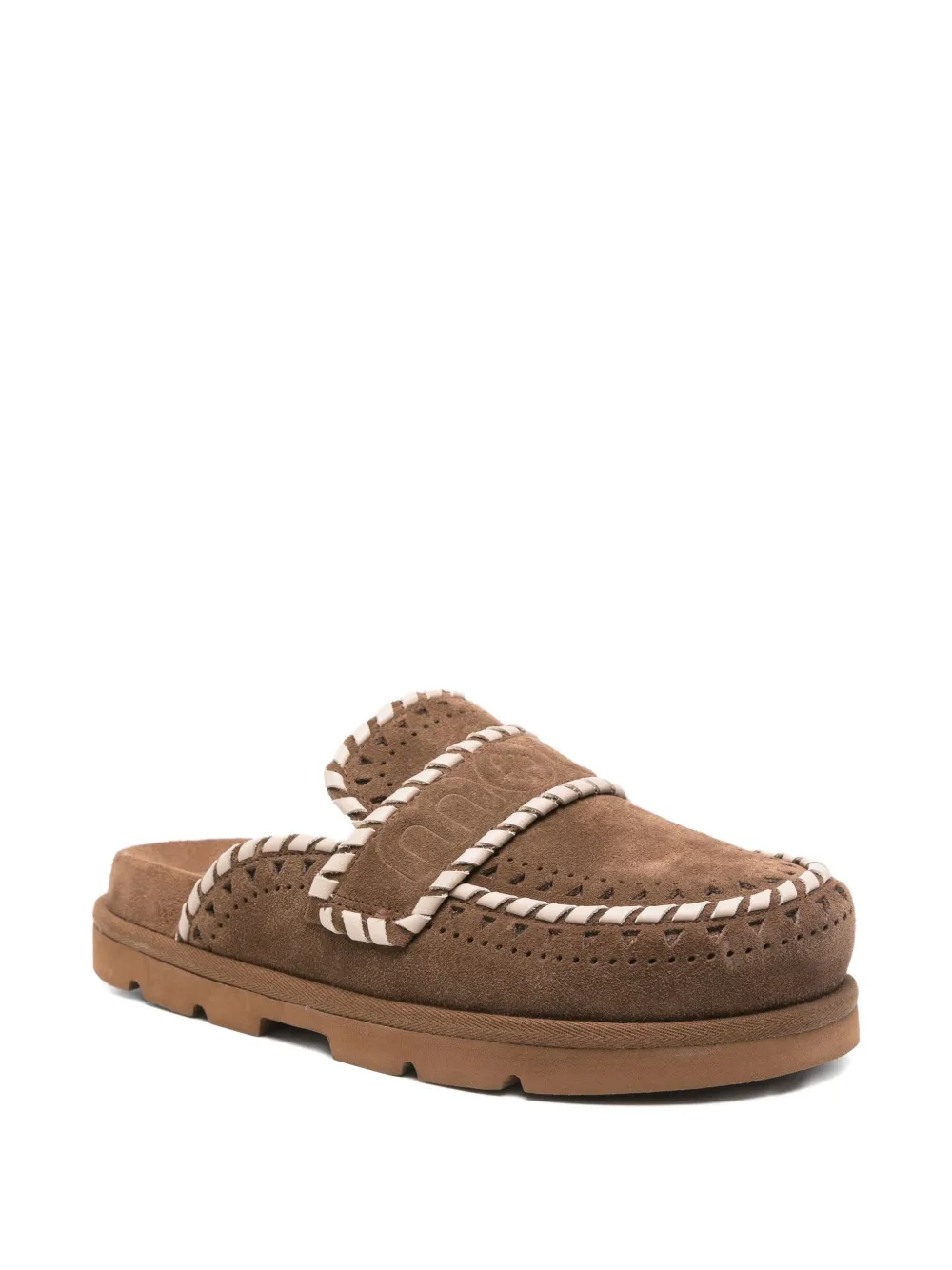 Mou braided-detail suede mules | Flat Mules | Image 2