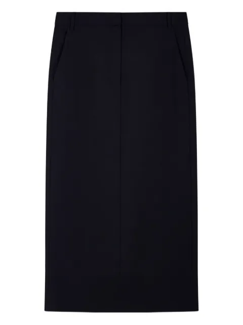 Tibi rear-vent midi skirt