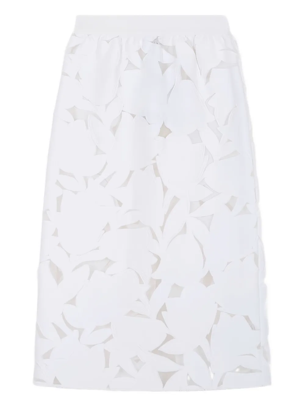 Tibi laser-cut floral skirt | White | Image 1