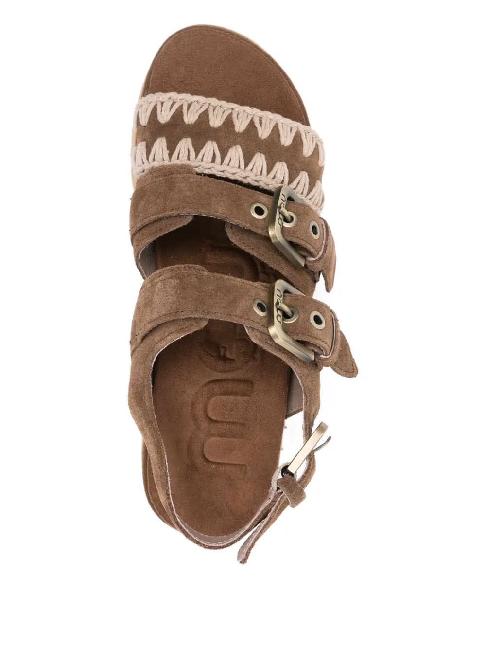 Mou Sandalen verfraaid met gesp Bruin