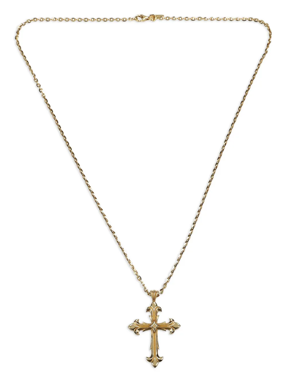 Emanuele Bicocchi Fleury Cross ペンダント ネックレス - ゴールドトーン Emanuele Bicocchi Fleury Cross ペンダント ネックレス - ゴールドトーン