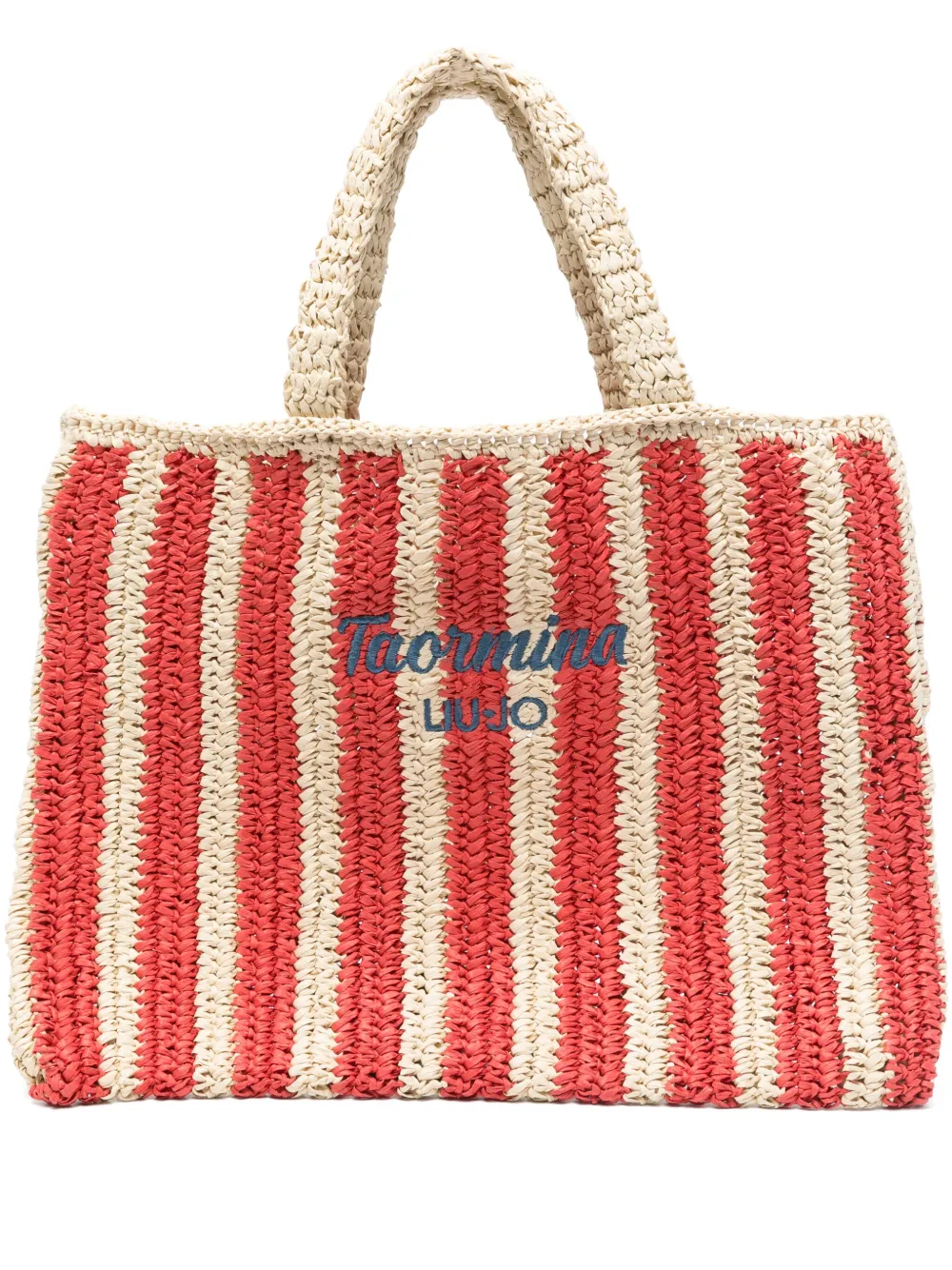 LIU JO striped beach bag | Red | Image 1