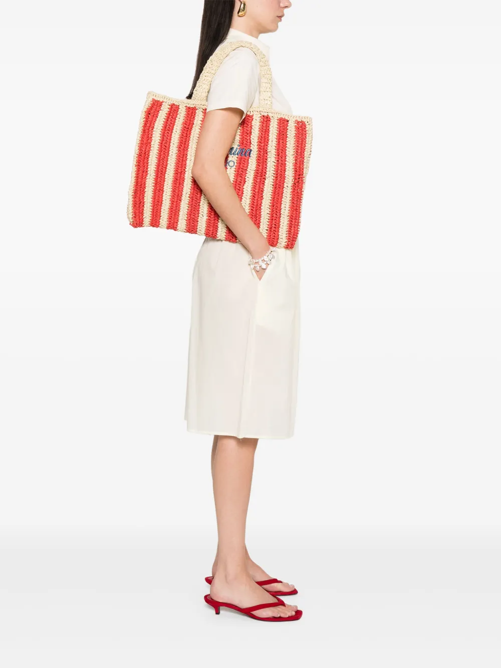 LIU JO striped beach bag | Tote Bags | Image 2