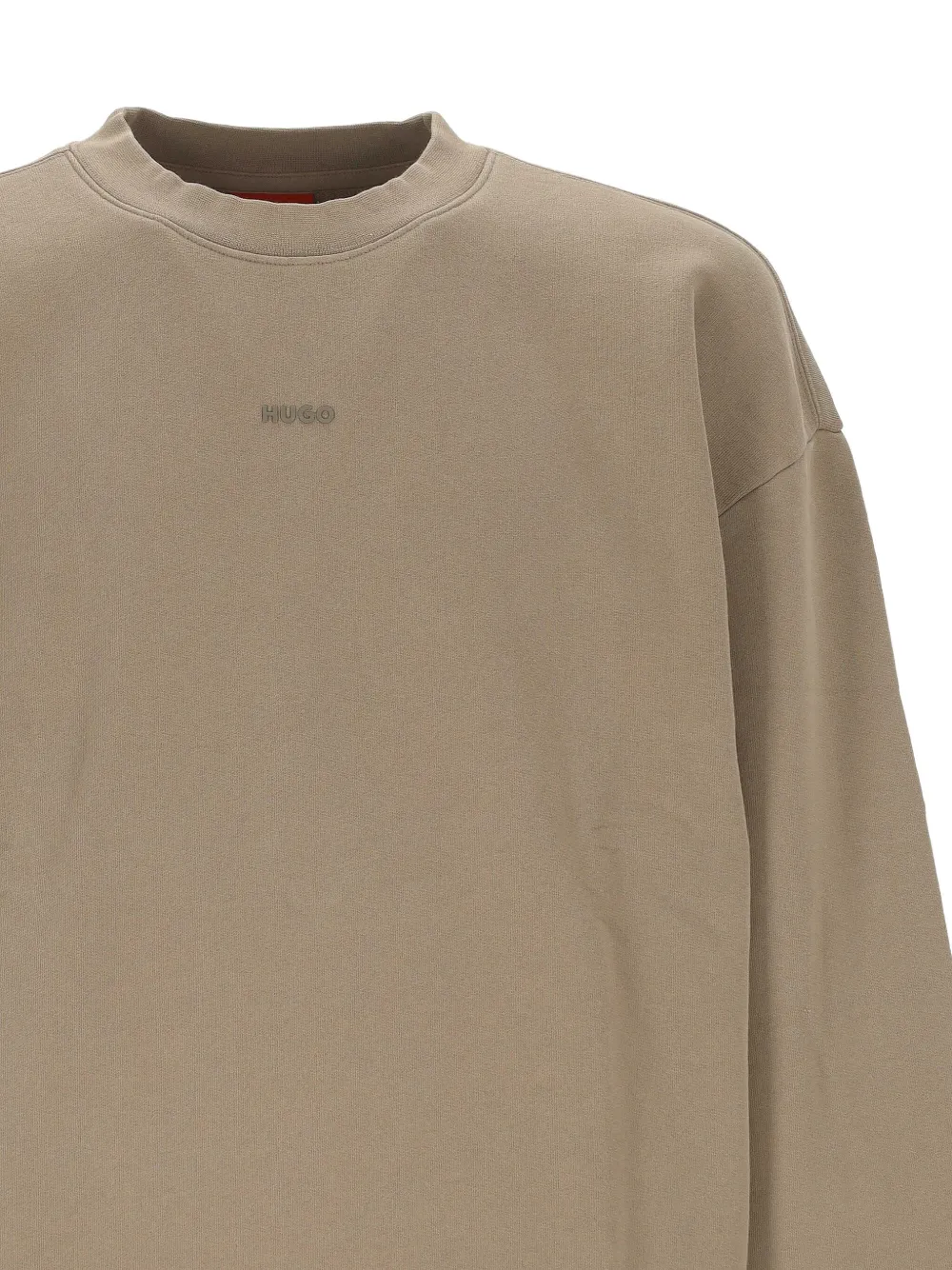 BOSS logo-embroidered crew-neck sweatshirt Beige