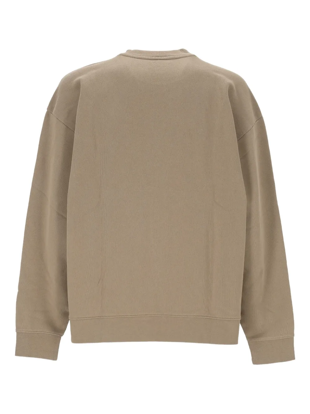 BOSS logo-embroidered crew-neck sweatshirt Beige