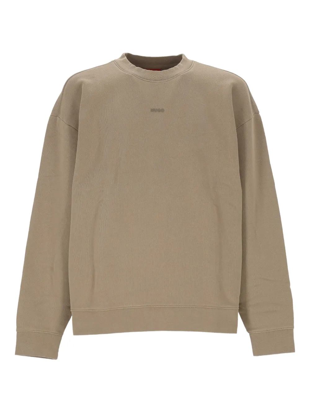 BOSS logo-embroidered crew-neck sweatshirt Beige