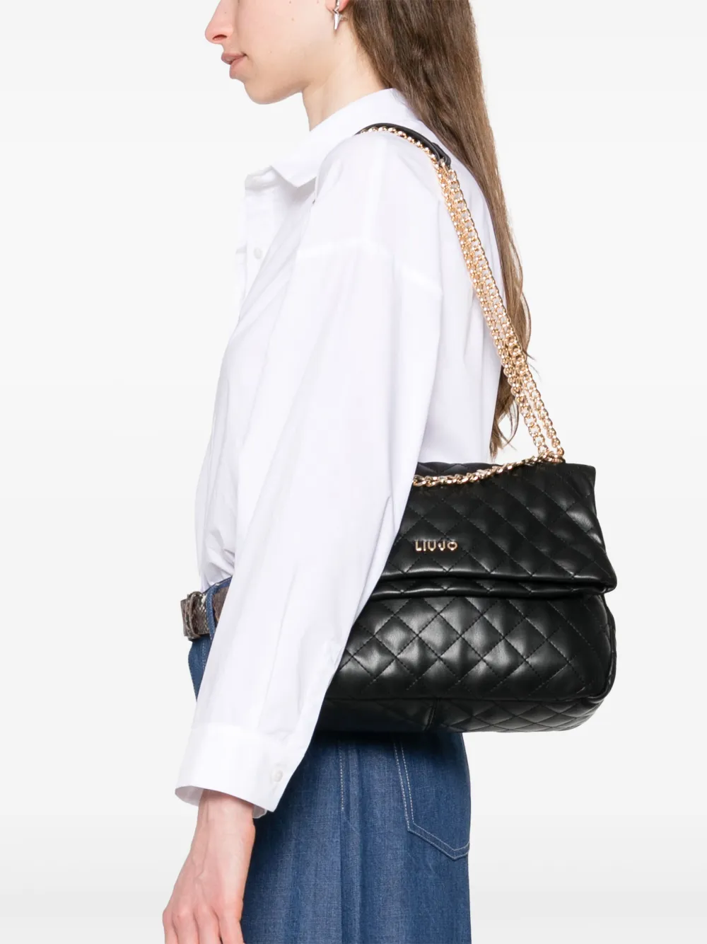 LIU JO Crossbodytas met logo Zwart