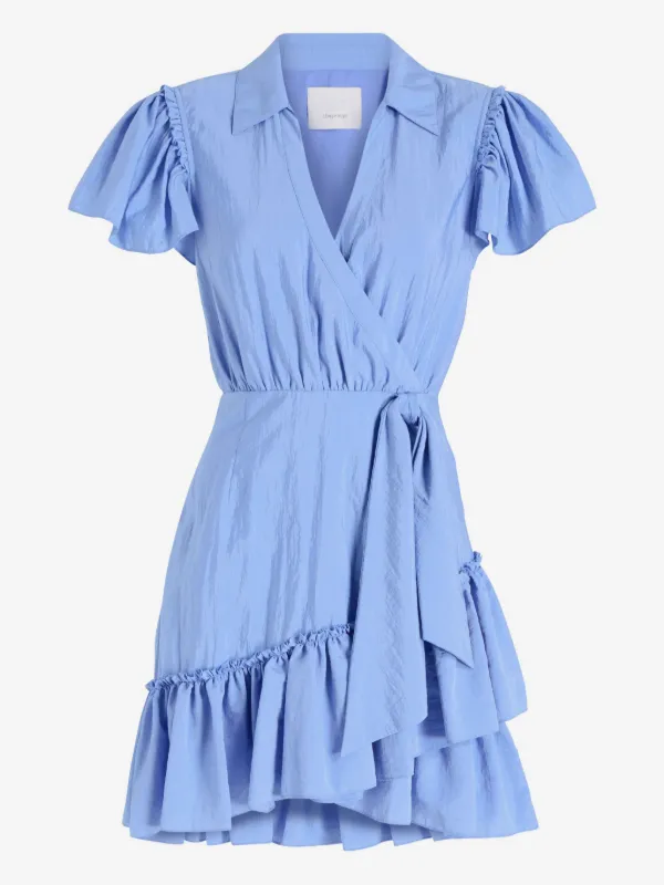 zimmermann casual dresses Roselight Plunge Mini Dress | Sage Tapestry Floral Made In Italy Kitty Sleeve Length_Short Colour:BLUE HYDRANGEA Elevate your Spring/Summer 2026