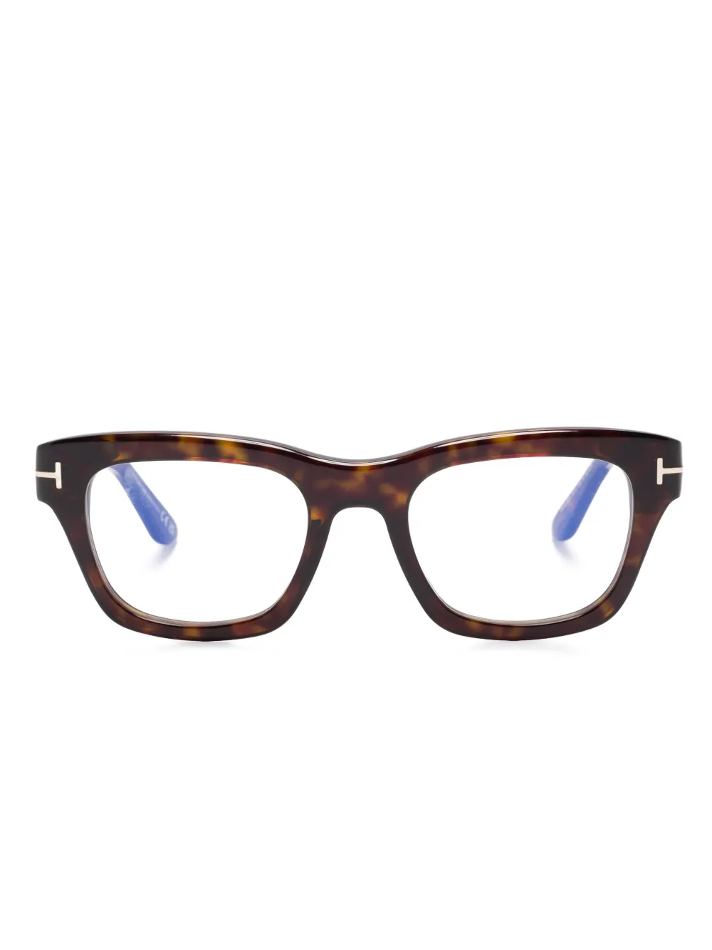 TOM FORD Eyewear Bril met rechthoekig montuur Bruin