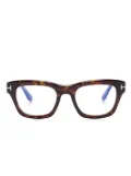 TOM FORD Eyewear rectangular-frame glasses - Brown
