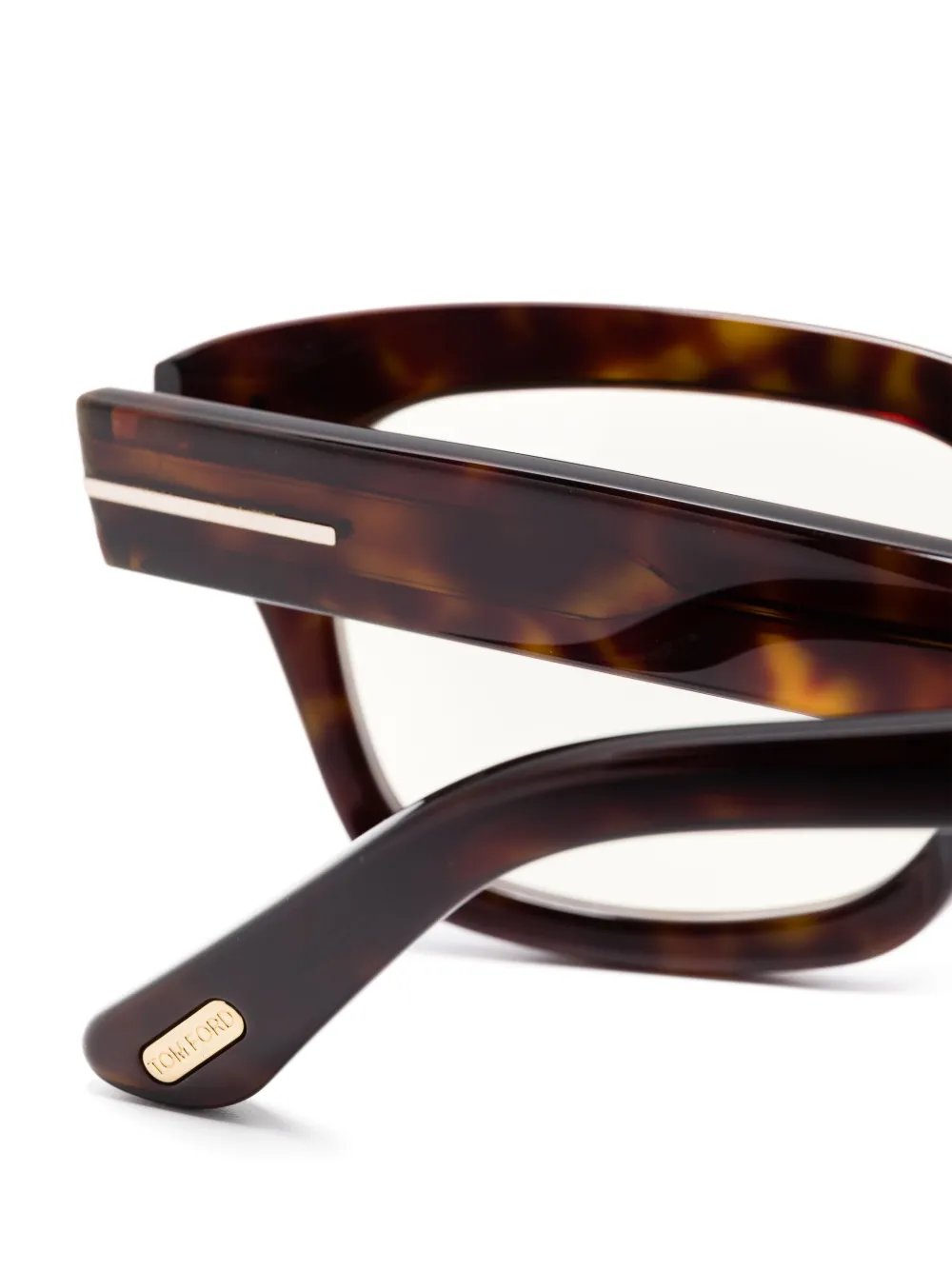 TOM FORD Eyewear Bril met rechthoekig montuur Bruin