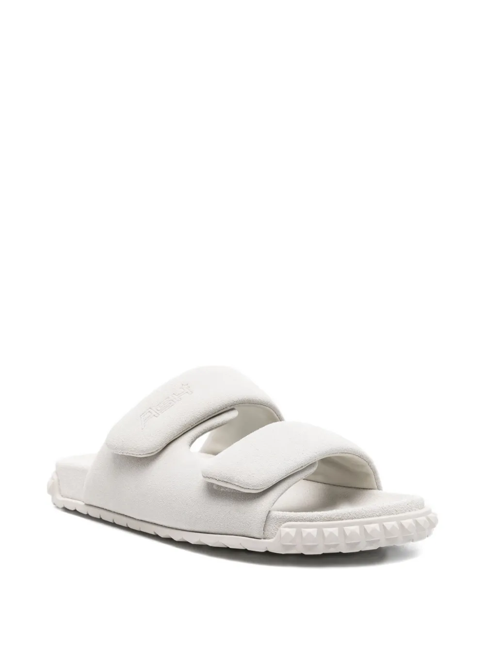 Ash Twist Slip-on Suede Slide Sandals In Yellow