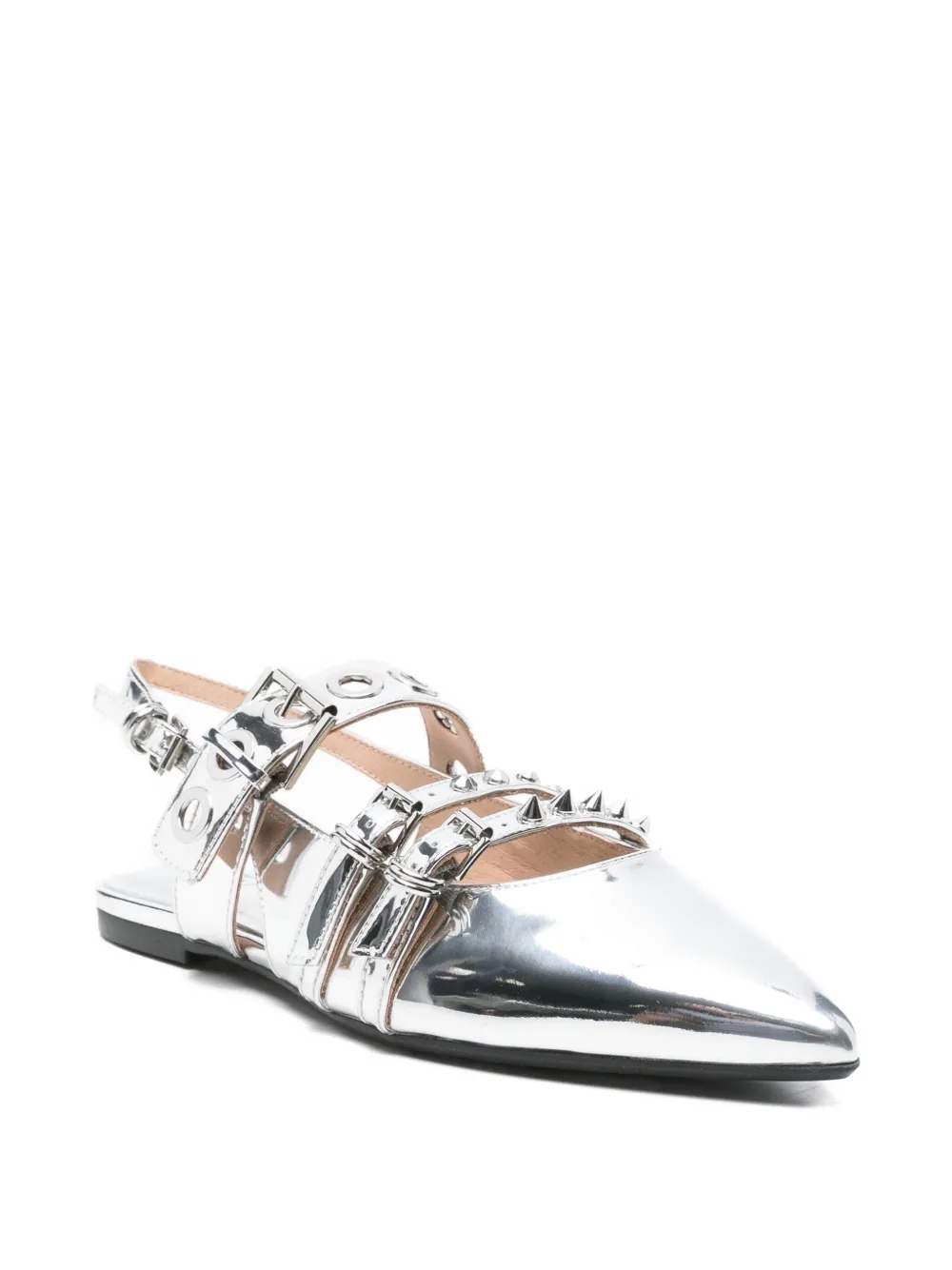 Ash Blondie buckle-detail pointed sandals Silver