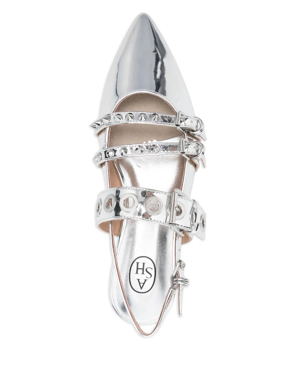 Ash Blondie buckle-detail pointed sandals Silver
