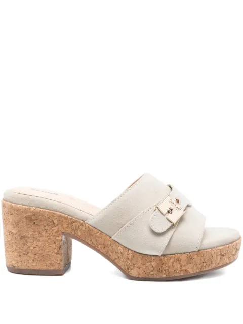 Scholl 70mm buckle-detail cork platform sandals