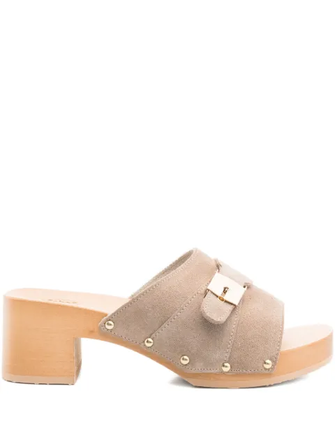 Scholl 60mm Pescura Sarah buckle-detail suede sandals
