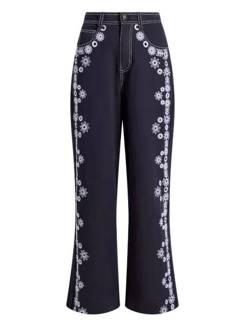 Cinq A Sept pantalones rectos con motivo floral