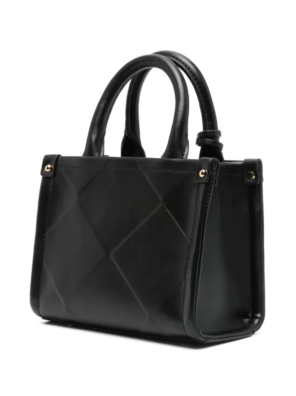 LIU JO Mini logo-lettering Tote Bag | Black | FARFETCH GE