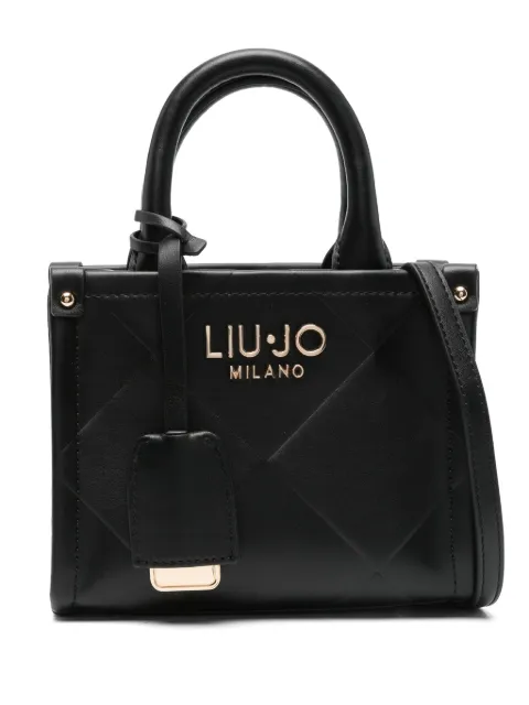 LIU JO mini logo-lettering tote bag