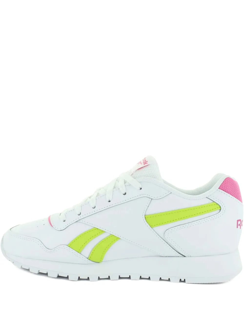 Reebok Glide "White True Pink Acid Yellow" sneakers