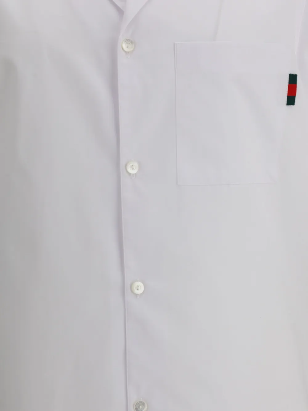 Gucci Overhemd met korte mouwen en logo 9000|Bianco